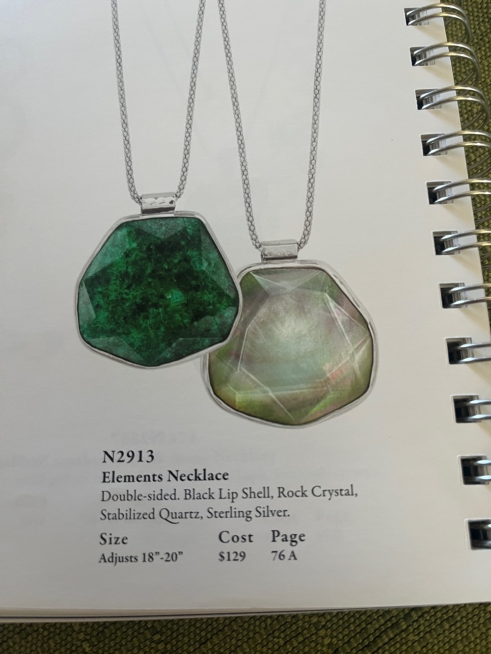 Silpada Green-Teal Stone Pendant Necklace - Picture 5 of 5